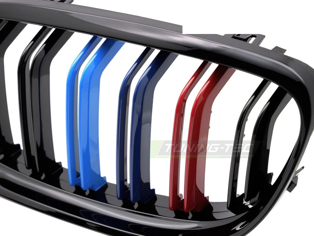 BMW 3 Serie E90 E91 LCI grill i glossy black med double bar fra Tuning-Tec