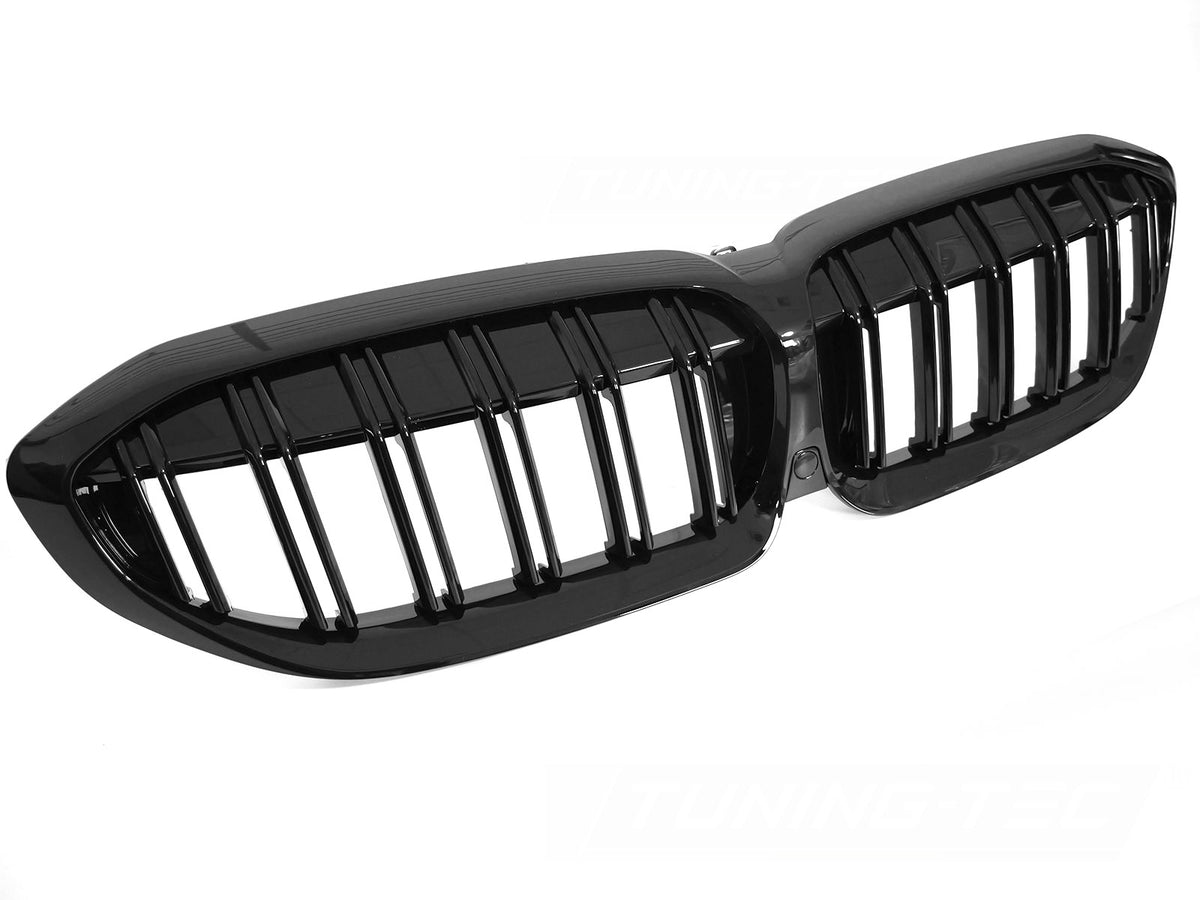 Grill BMW 3 Serie G20/G21 19-22 Sport Double Bar Glossy Black fra Tuning-Tec