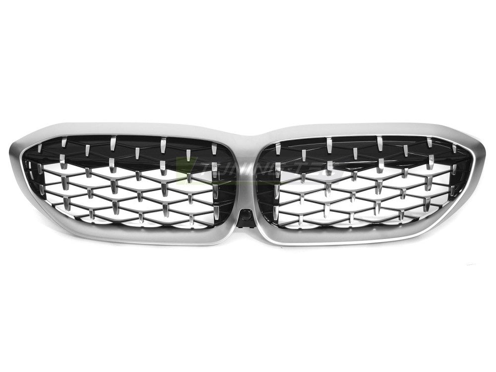 Matt krom grill til BMW G20 og G21 i Diamond-design