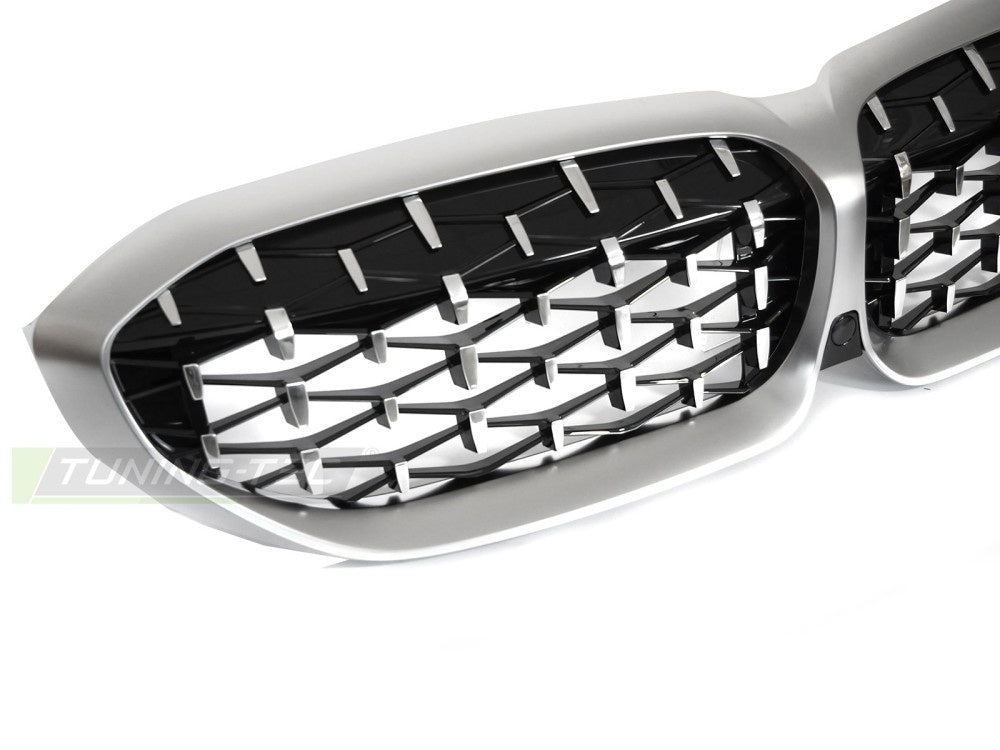 BMW 3-Serie G20 grill med matt krom finish 2019-2022