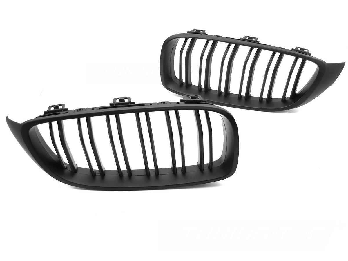 Grill BMW 4 Serie F32/F33/F36 13-20 matt svart double bar fra Tuning-Tec