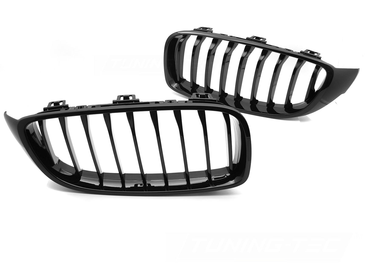 Blank svart frontgrill montert på BMW 2-serie F44 F45 F36