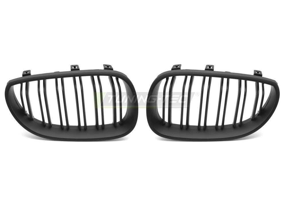 Matt svart grill med doble sprosser til BMW E60 E61 2003-2010