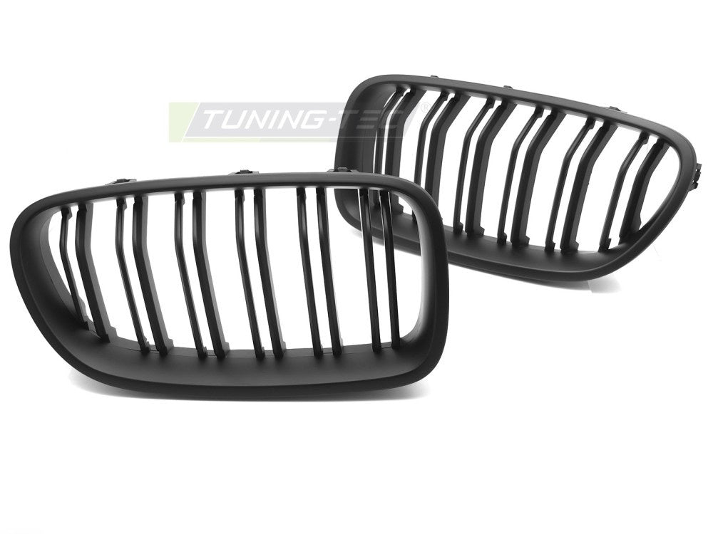 Grill BMW 5 Serie F10/F11 10-16 matt svart dobbel bar fra Tuning-Tec