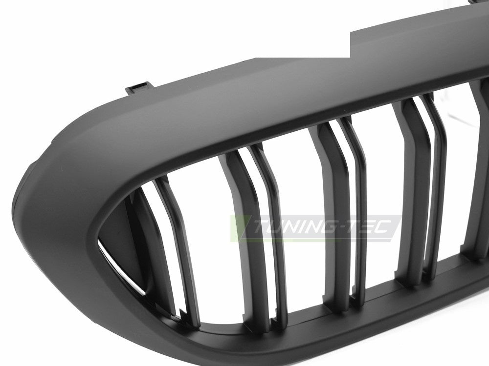 Sport grill BMW G30 G31 matt sort double bar frontvisning