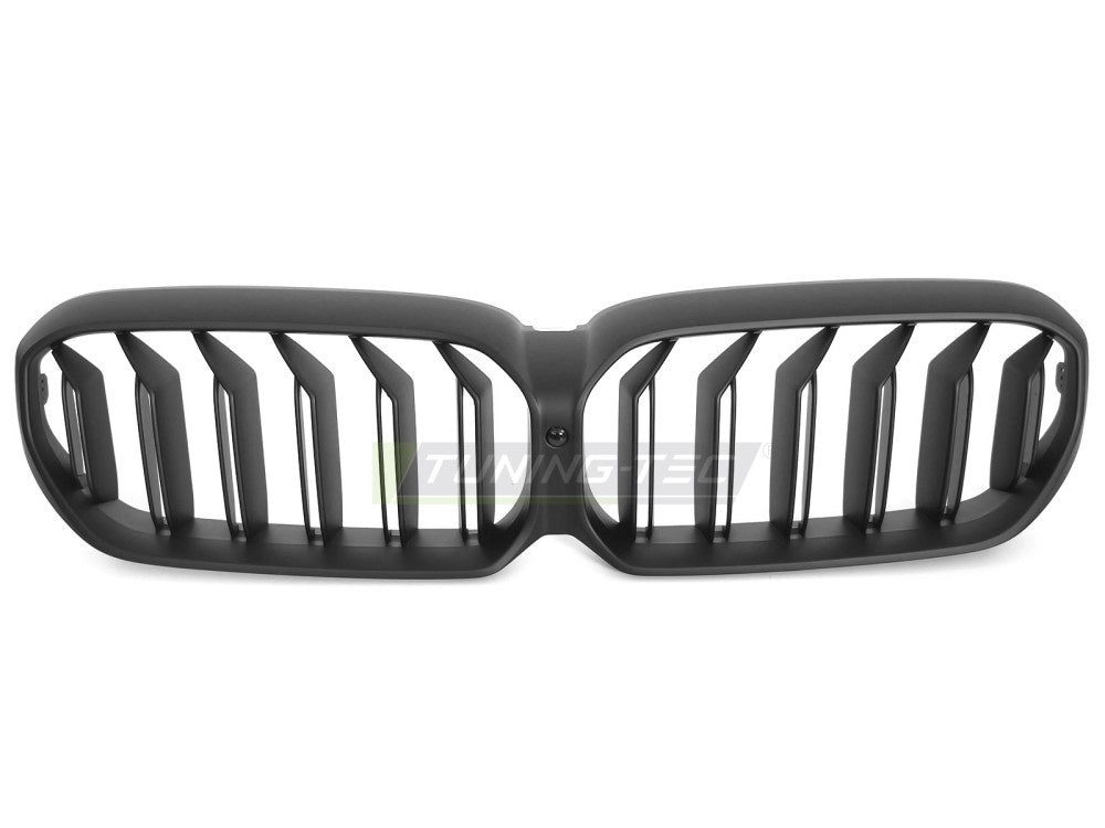 Matt svart grill med double bar-design til BMW G30 G31 LCI 2020-2023