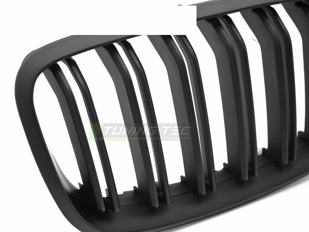 Grill double bar matt svart BMW X6 E71 – montert eksempel