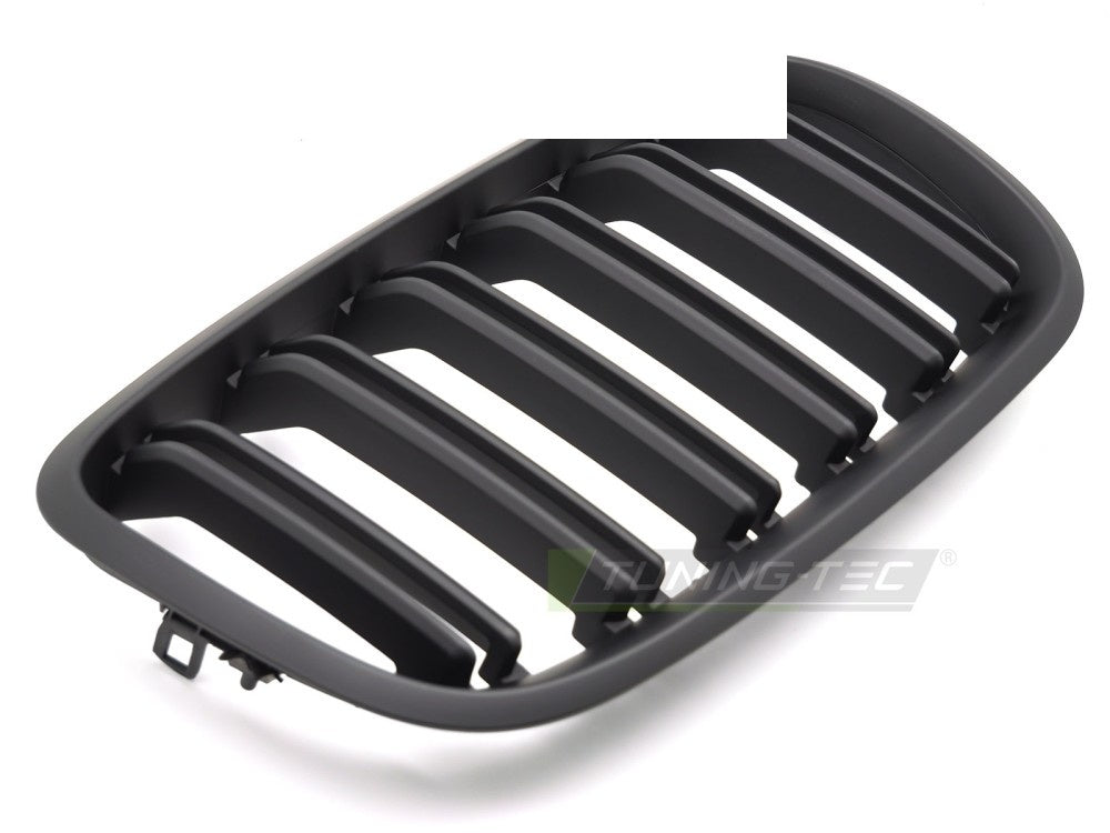 BMW X6 E71 nyregrill double bar matt svart – bakside