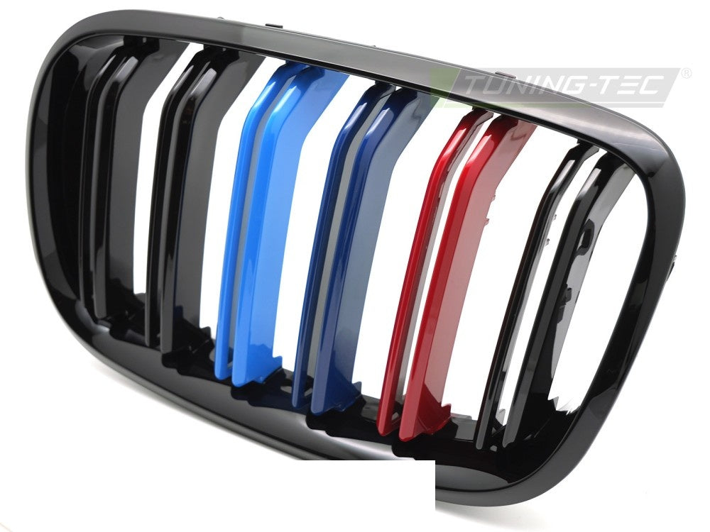 Grill double bar glossy black BMW X6 E71 – montert eksempel