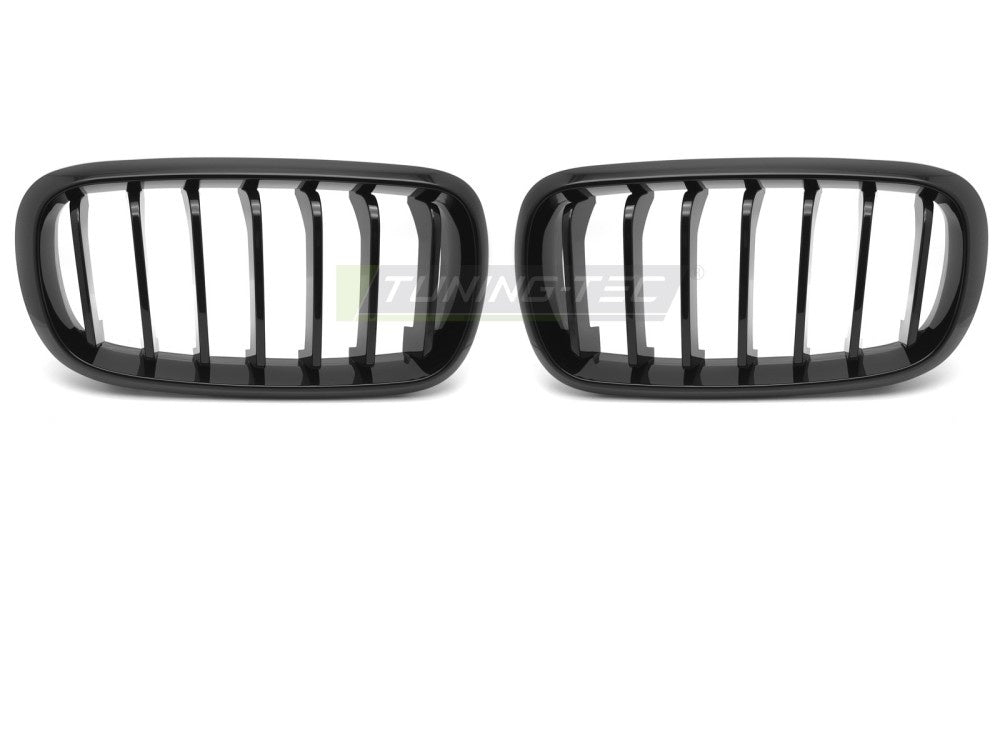 BMW X6 F16 grill glossy black – nærbilde av nyrelameller
