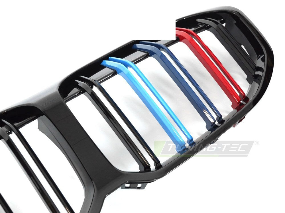 BMW 1 Serie F40 sport grill glossy svart double bar front
