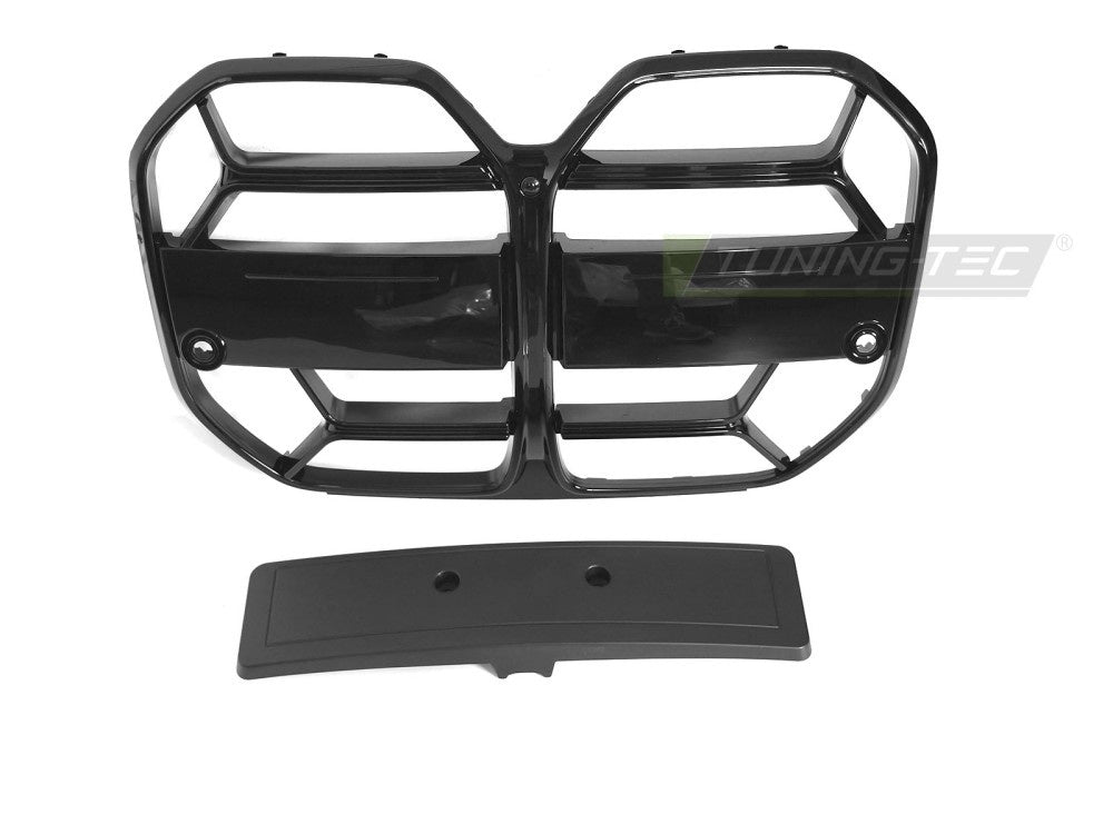 Blank svart grill til BMW G26 Gran Coupe fra 2021 i Sport Style-design