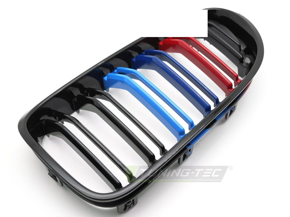 Frontgrill BMW 6-Serie F12/F13 med doble sprosser og tri-colour design