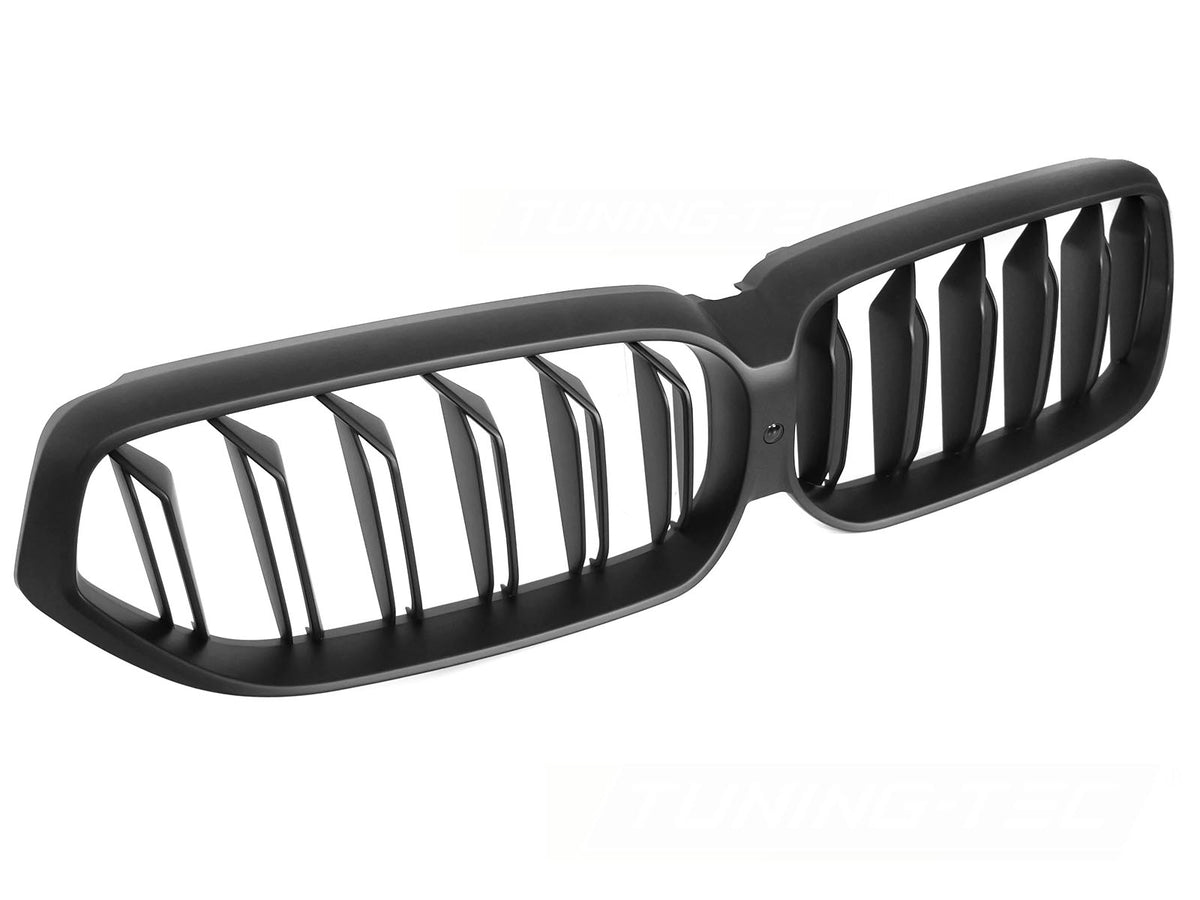 Sport grill matt svart dobbel bar BMW 6-Serie G32 LCI 2020–2023 sett forfra