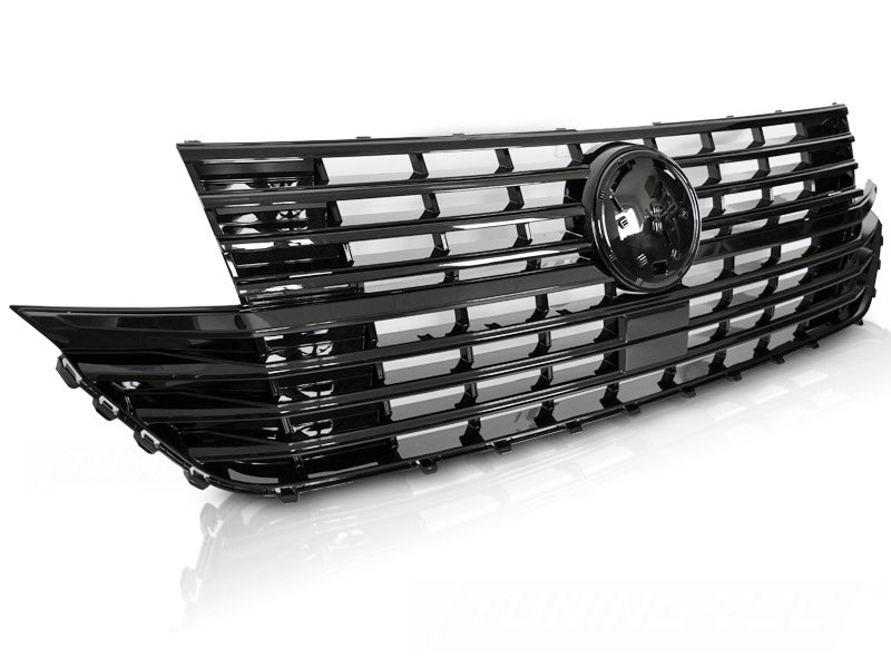 Grill Volkswagen T6 15-24 i blank svart glossy finish fra Tuning-Tec