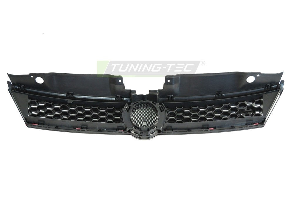 Tuning-Tec grill til Volkswagen Jetta 05-18 med røde linjer og glossy svart lakk