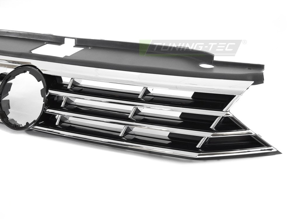 Nærbilde av krom grill til Volkswagen Passat B8 2014-2019
