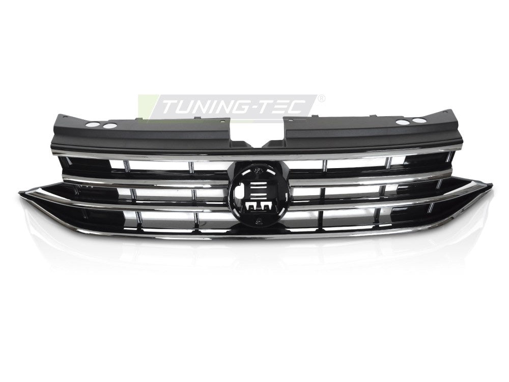 Grill med kromfinish for VW Tiguan II 16-24 frontvisning