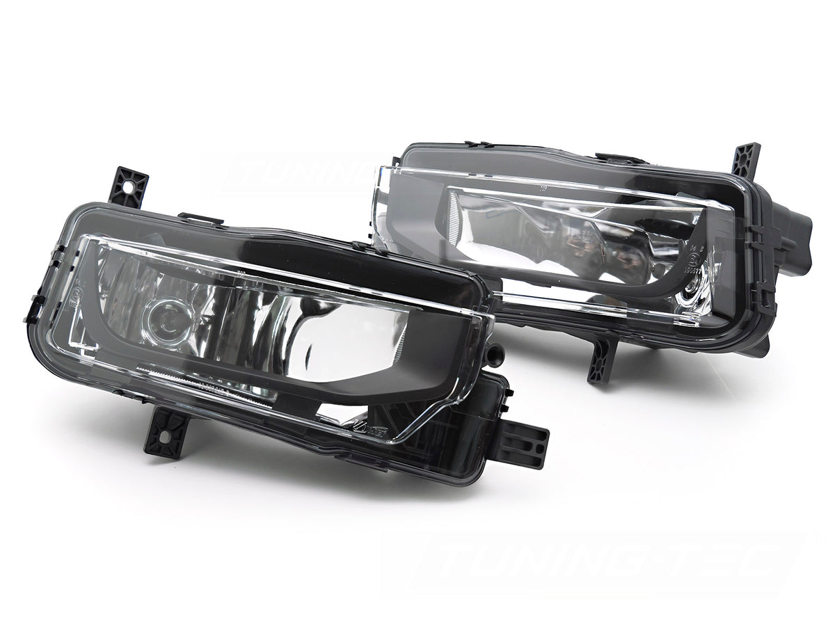 Tåkelys klart glass VW T6 T6.1 2015–2024 sett forfra med clear linse