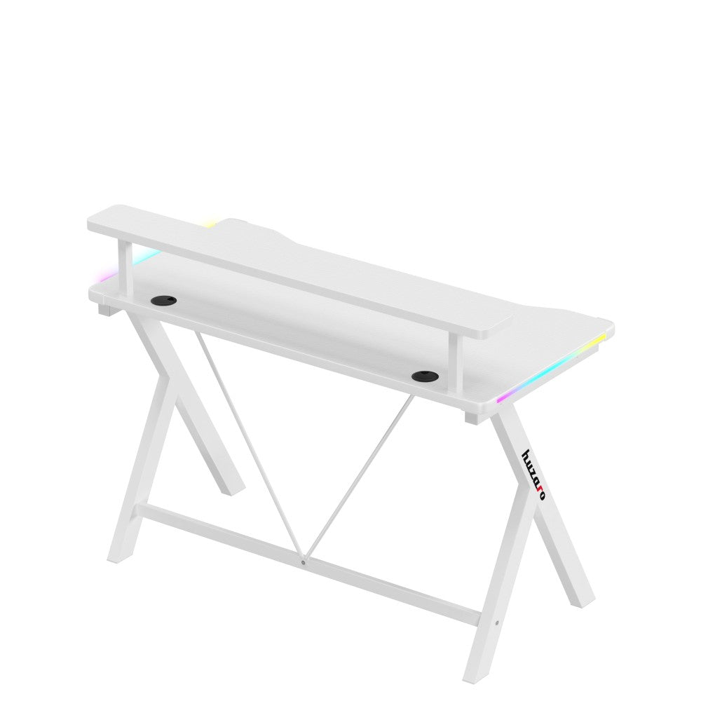 Huzaro Hero 1.9 hvit – RGB LED-strip detalj under bordplate
