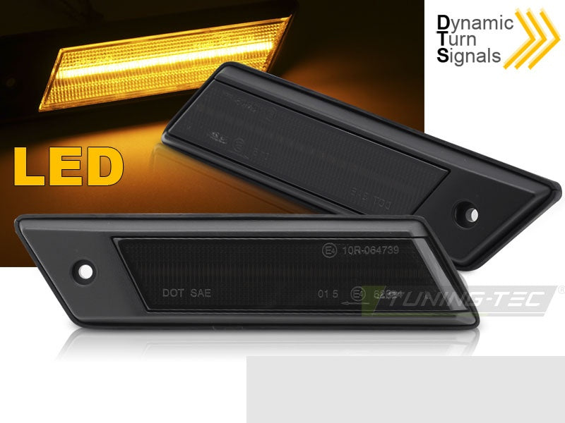 Sekvensielle LED-sideblinklys smoke BMW 5-Serie E28 sideperspektiv
