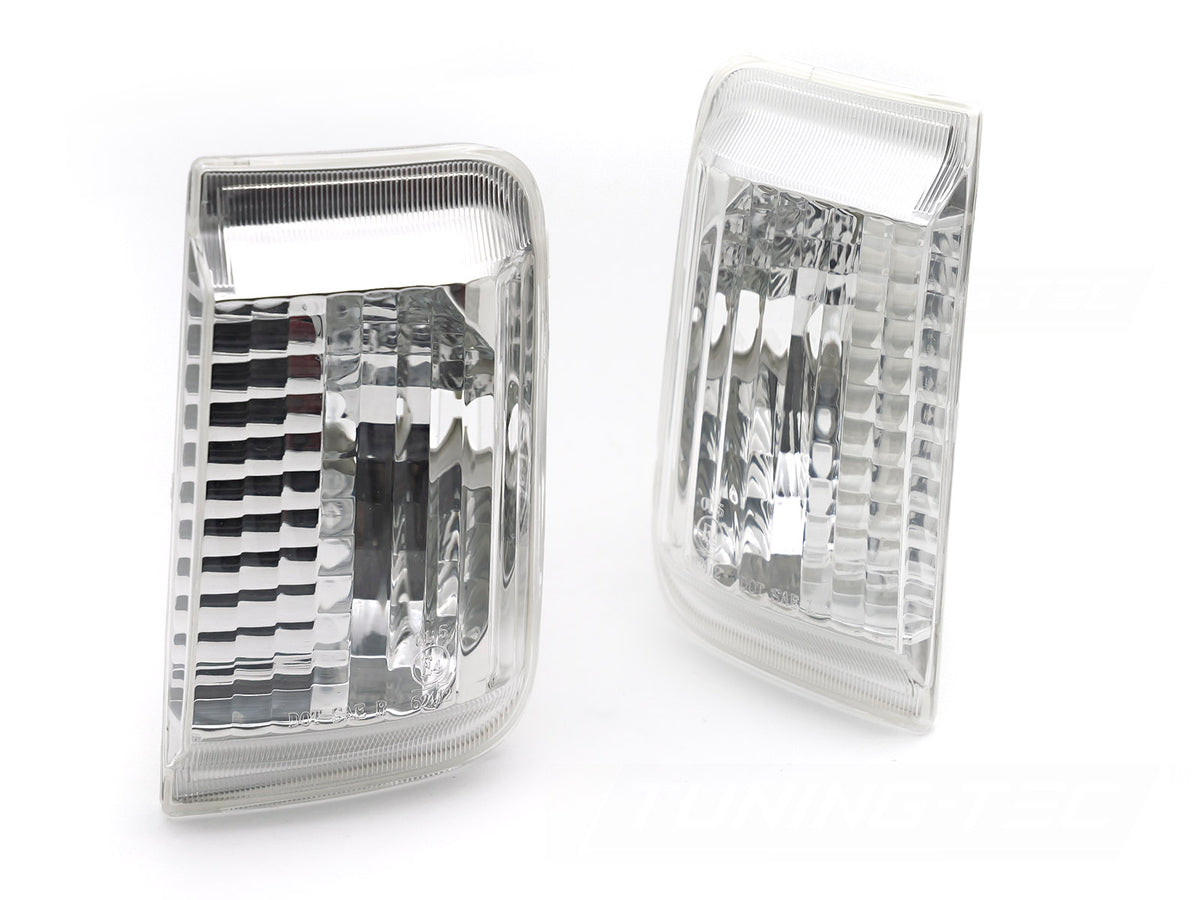Klart blinklys i sidespeil for Fiat Ducato Citroën Jumper Peugeot Boxer 2006– sett forfra