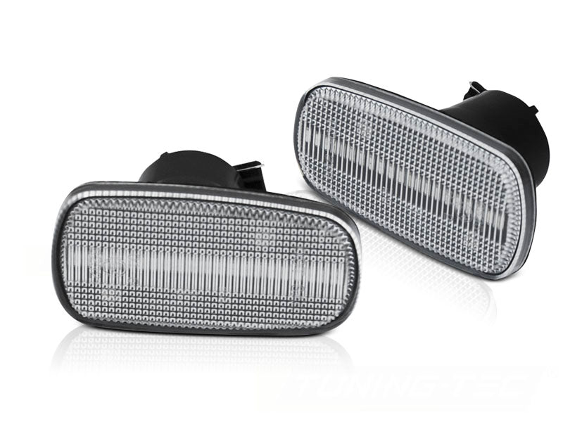 Sekvensielle LED-blinklys med hvitt glass til Toyota Land Cruiser J120 02-09 fra Tuning-Tec