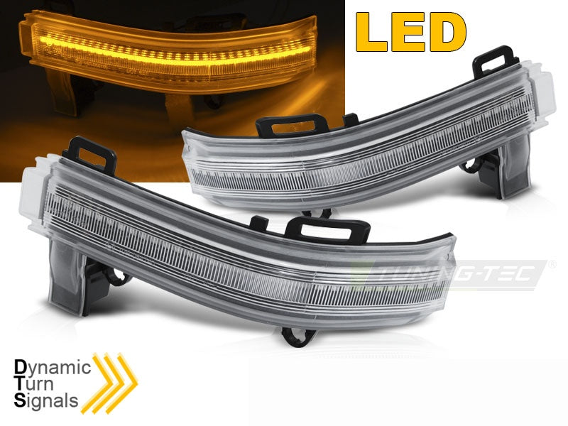 Blinklys Volkswagen Crafter 2017- sekvensiell LED hvit speilmontert fra Tuning-Tec