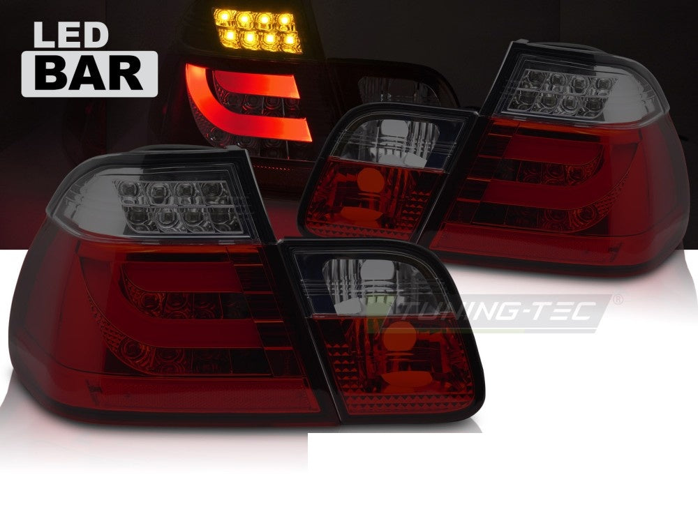 Baklykter BMW 3-Serie E46 98-01 Sedan LED rød smoke fra Tuning-Tec