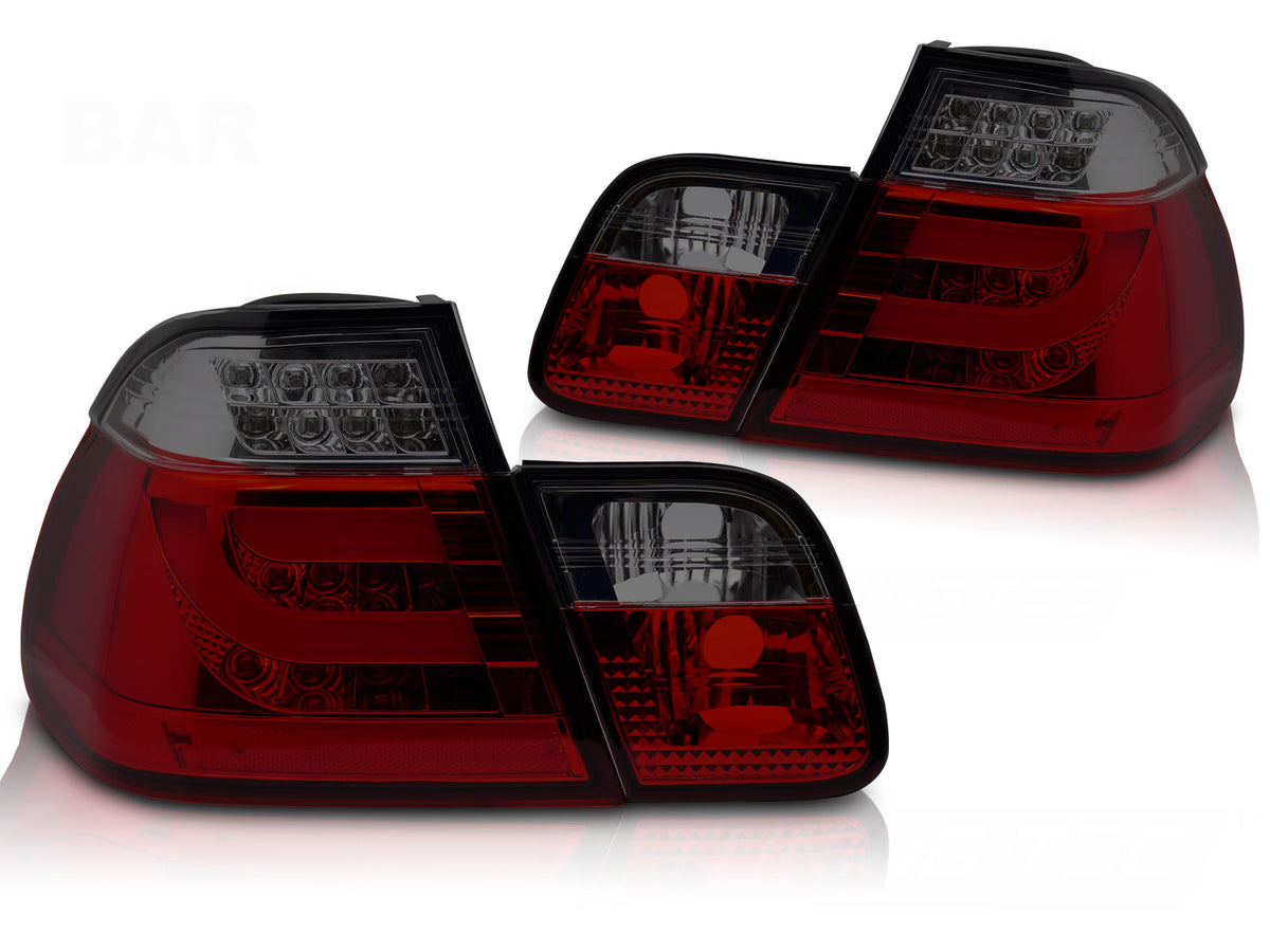 Baklykter BMW 3-Serie E46 98-01 Sedan LED rød smoke fra Tuning-Tec