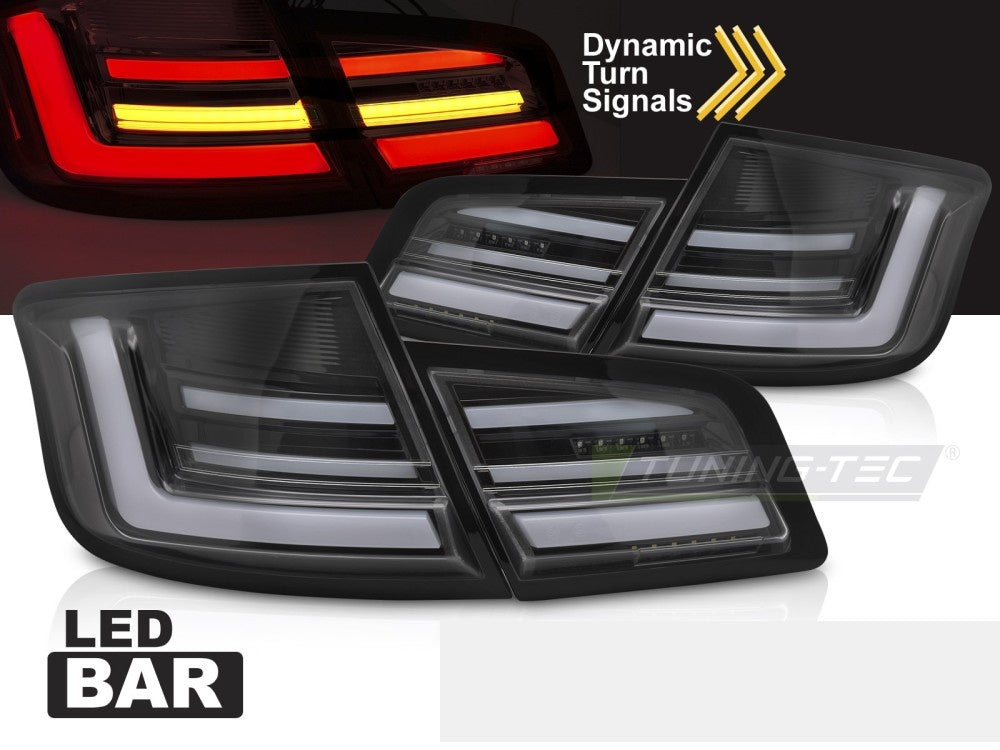 Baklykter BMW 5-Serie F10 LED bar sekvensielle svart Tuning-Tec