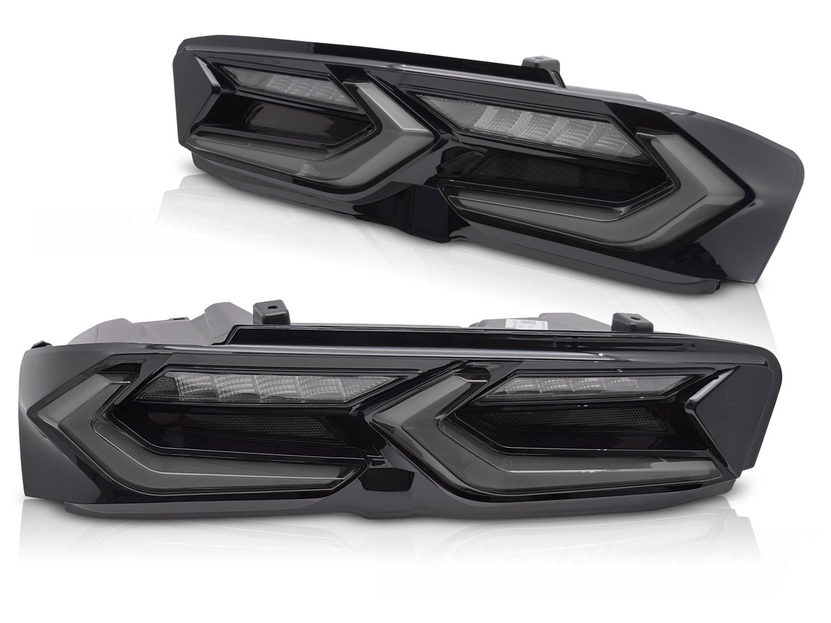 LED baklykter Chevrolet Camaro 2019–2023 smoke svart sett bakfra