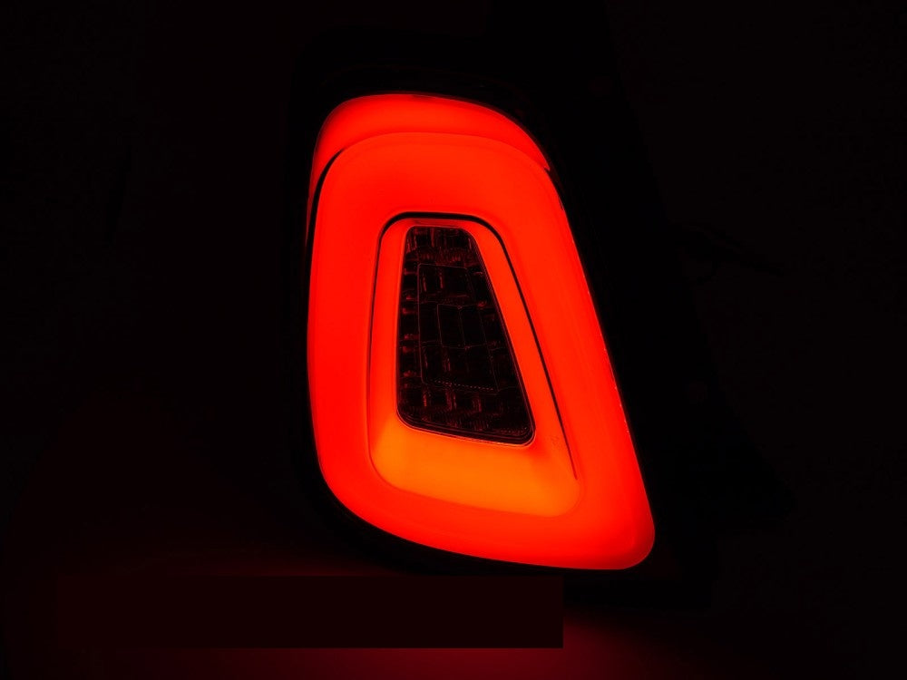 LED Bar baklykter i rød utførelse til Fiat 500 2015-2020