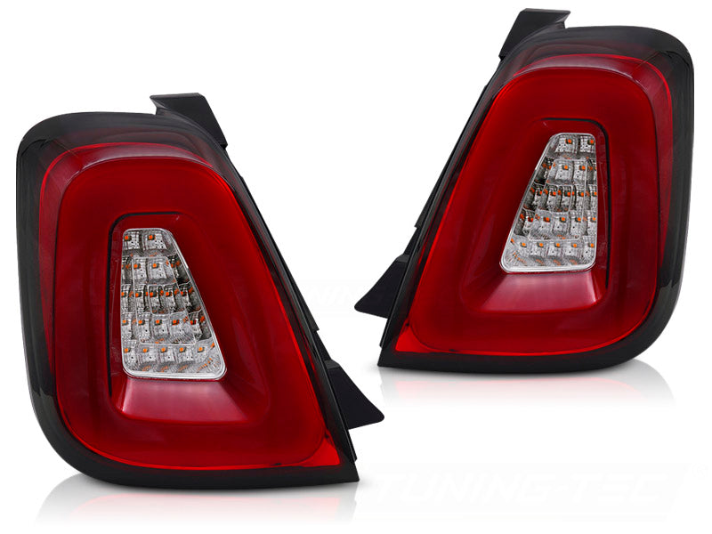 Baklykter Fiat 500 15-20 LED Bar Rød fra Tuning-Tec