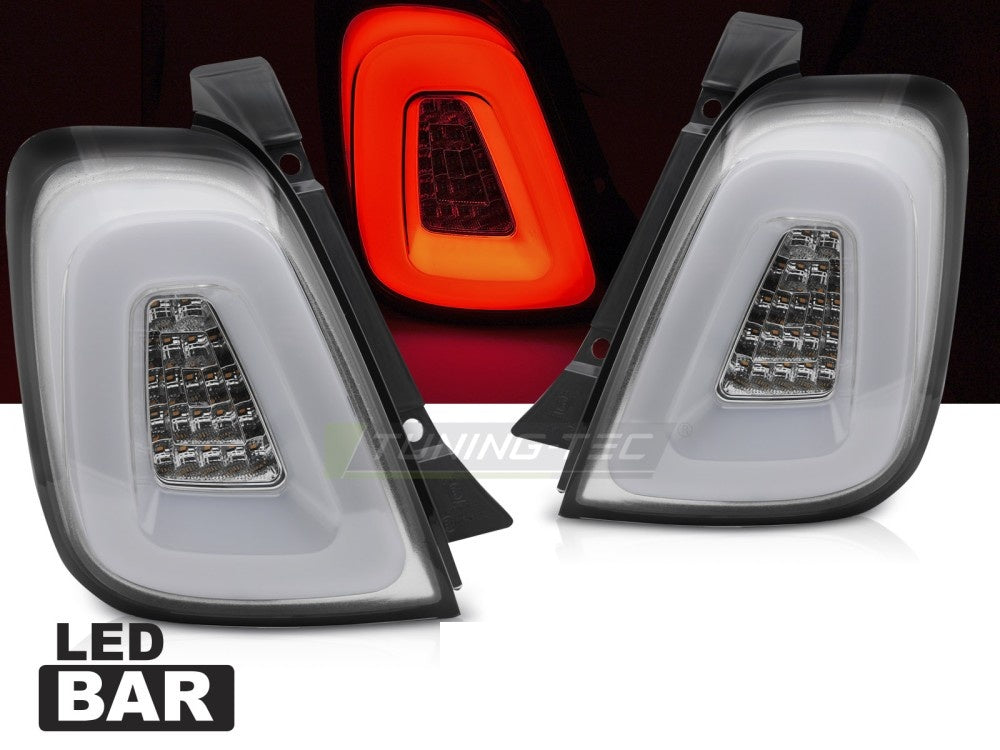 Baklykter Fiat 500 15-20 White LED Bar fra Tuning-Tec
