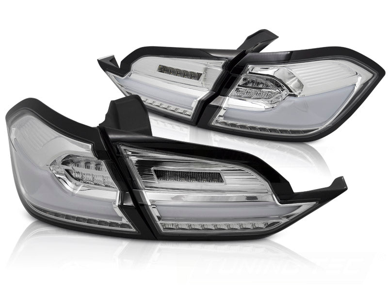LED baklykter krom Ford Fiesta MK8 Hatchback 2017–2021 komplett sett sett bakfra