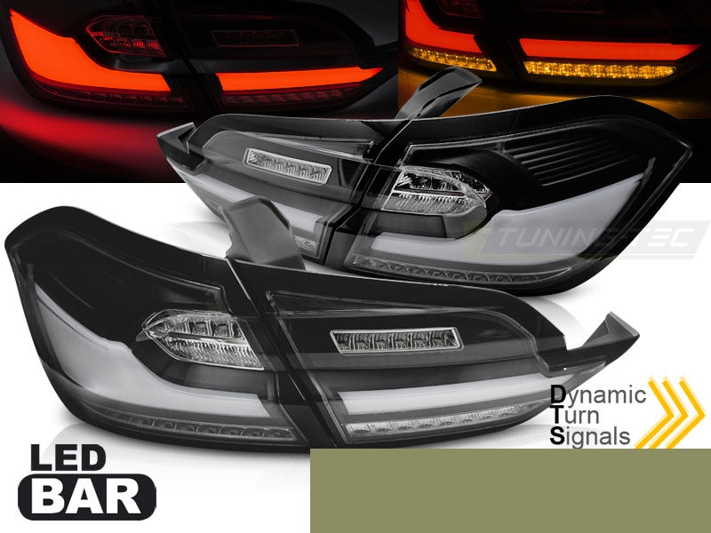 Baklykter Ford Fiesta MK8 17-21 Hatchback LED svart fra Tuning-Tec