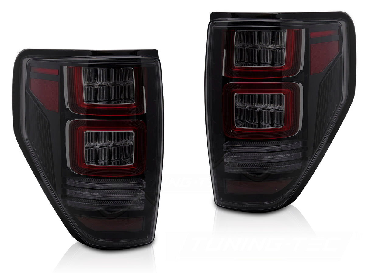 LED baklykter Ford F150 MK12 2009–2014 smoke tonet glass sett bakfra