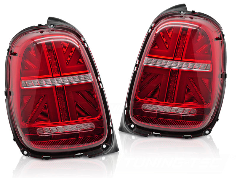 LED baklykter rød hvit til Mini Cooper F55 F56 F57 2014–2017 sett bakfra