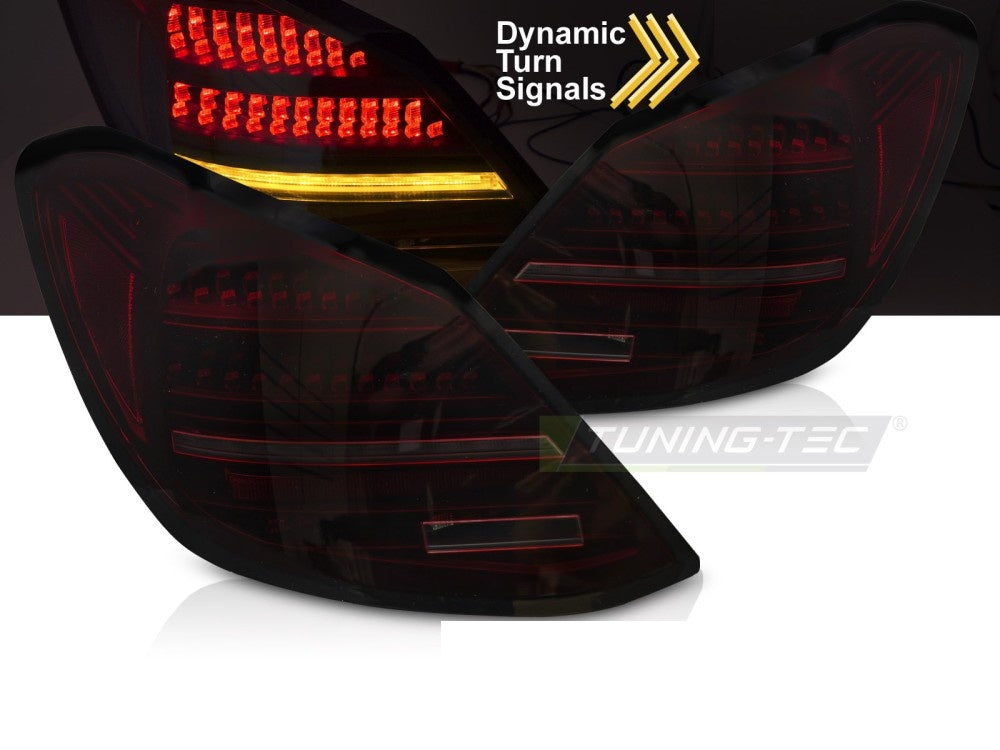 Baklykter Mercedes C-Klasse W205 14-20 LED sekvensiell rød smoke fra Tuning-Tec