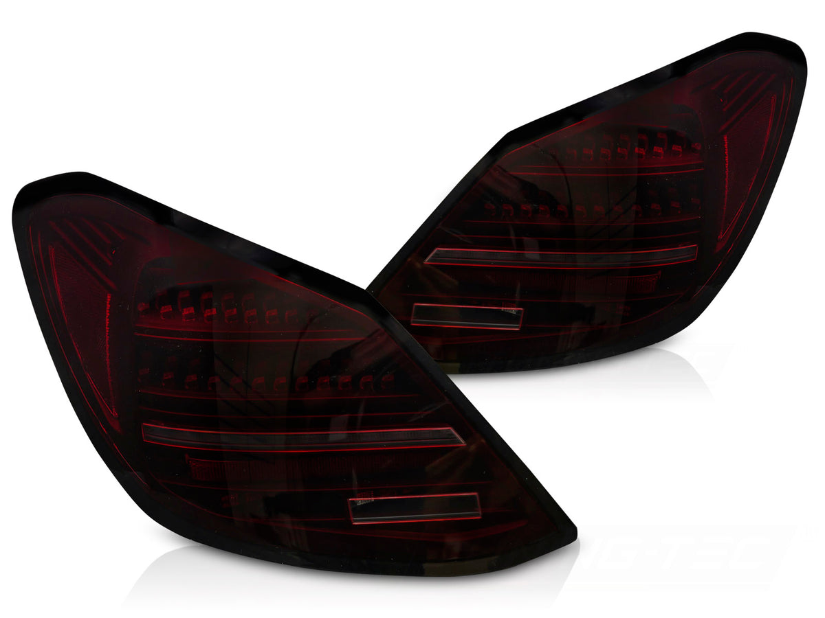 Baklykter Mercedes C-Klasse W205 14-20 LED sekvensiell rød smoke fra Tuning-Tec