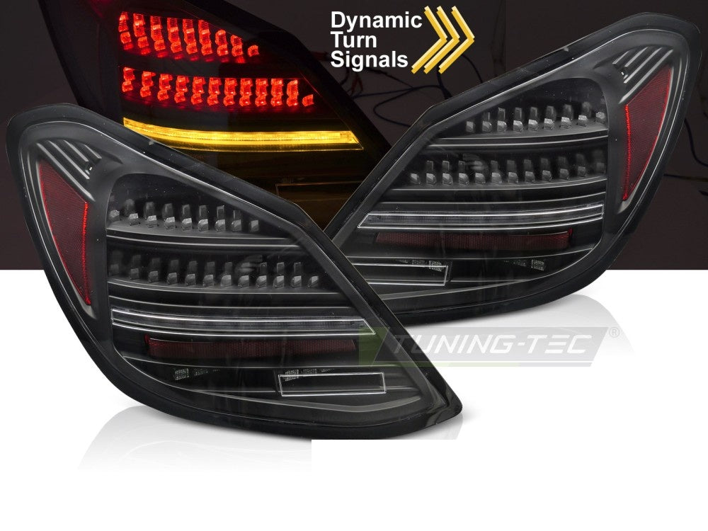 Baklykter Mercedes C-Klasse W205 14-20 LED sekvensiell svart – Tuning-Tec