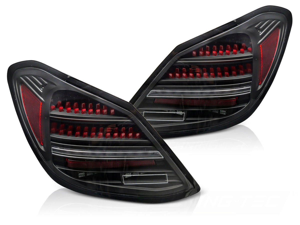 Baklykter Mercedes C-Klasse W205 14-20 LED sekvensiell svart rød fra Tuning-Tec