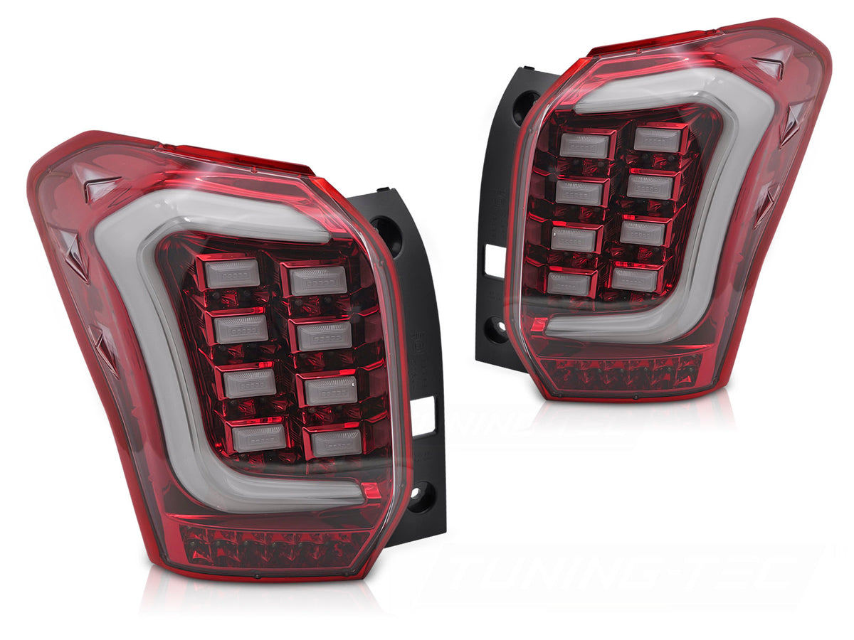 Baklykter LED Bar Subaru Forester IV 2013–2018 rød hvit sett forfra