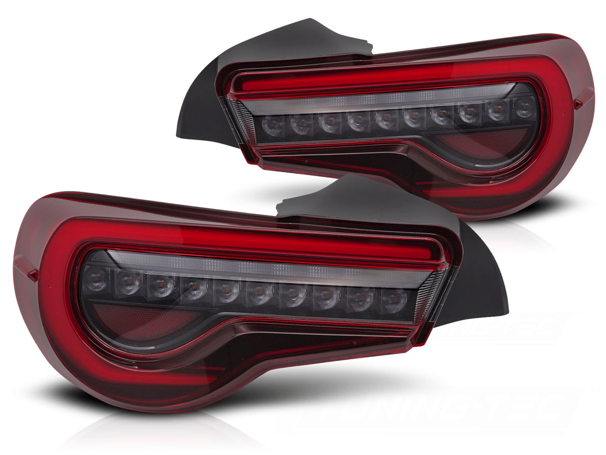 LED Bar baklykter Toyota GT86 2012–2021 rød finish sett bakfra