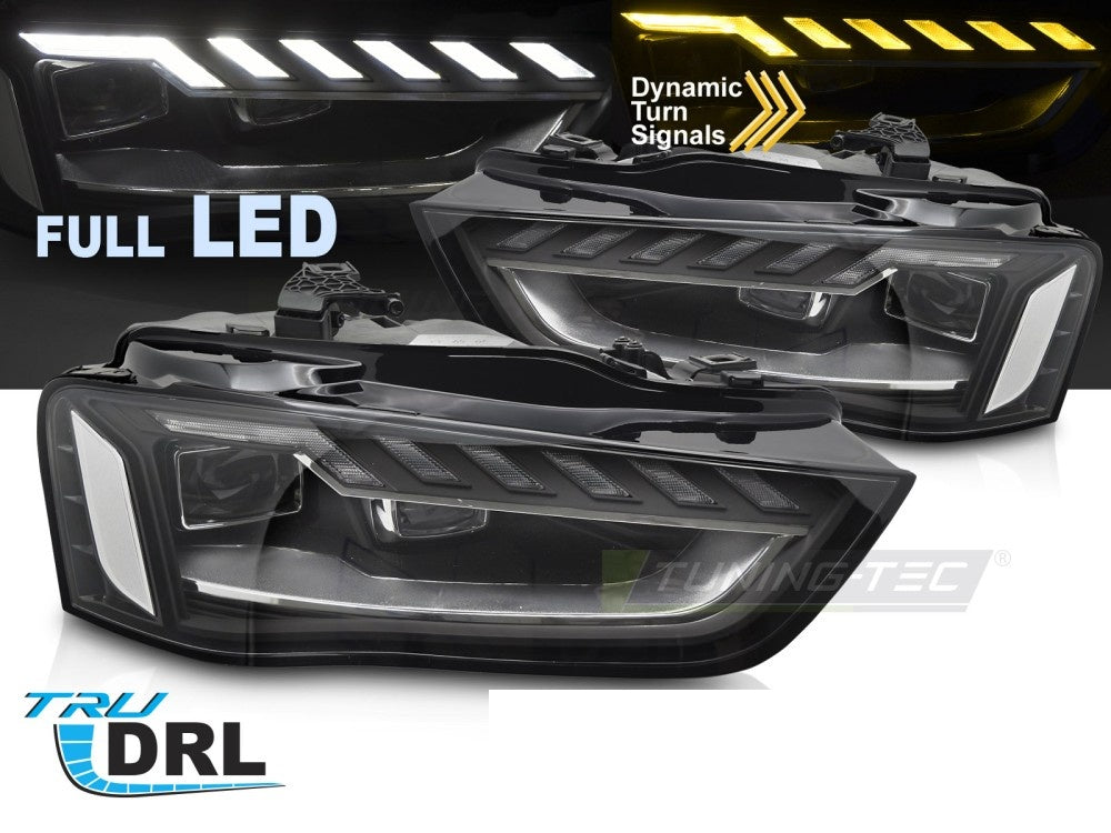 Frontlykter Audi A4 B8 08-15 Full LED sekvensiell DRL fra Tuning-Tec