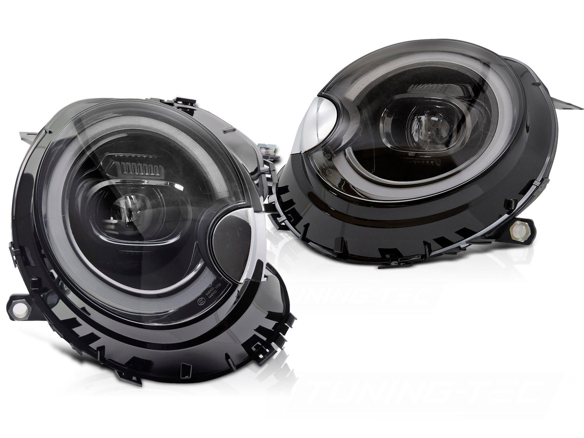 Full LED frontlykter til BMW Mini Cooper 2006–2015 sett forfra