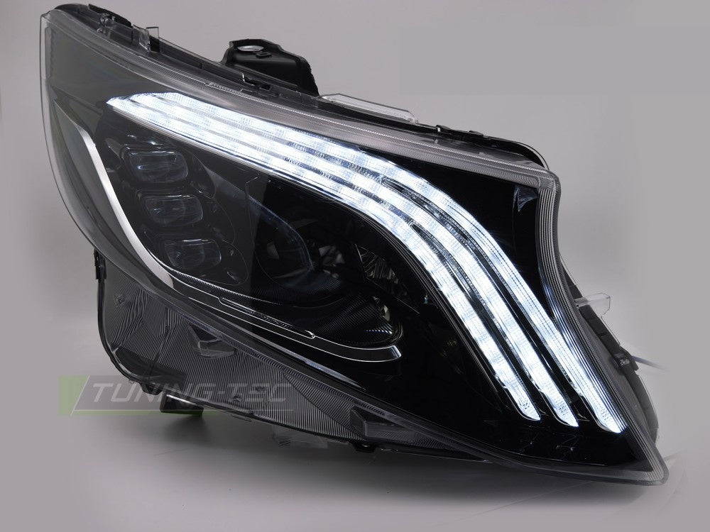 Full LED frontlykter til Mercedes V-Klasse W447 2014-2023 med dynamisk blinklys