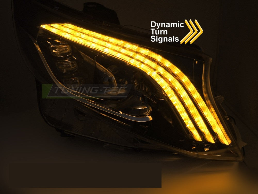 Mercedes V-Klasse W447 frontlykter LED med sekvensielle blinklys 14-23