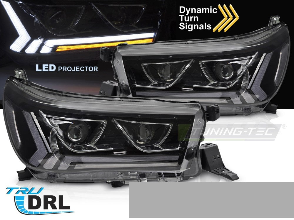 Bildeler Toyota Hilux 05-15 Tube LED svart fra Tuning-Tec